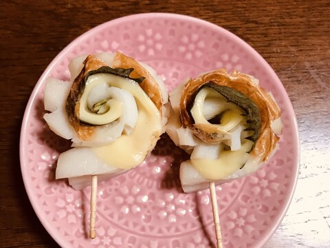 簡単♪ちくわと大葉チーズのくるくる巻き